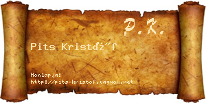 Pits Kristóf névjegykártya